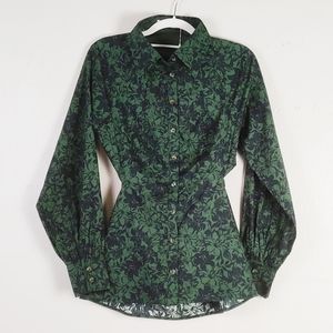 Third Form Garden Party Shirt Long Sleeve Top Cutout Exposed Back Blouse Size 4